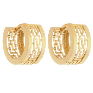 گوشواره طلا 18 عیار زنانه طلای مستجابی مدل حلقه ای کد 44