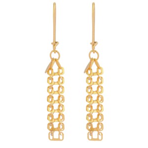 گوشواره طلا 18 عیار زنانه طلای مستجابی مدل لیزر کات کد 05