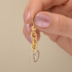 گوشواره طلا 18 عیار زنانه طلای مستجابی مدل اسپادانا کد 670169