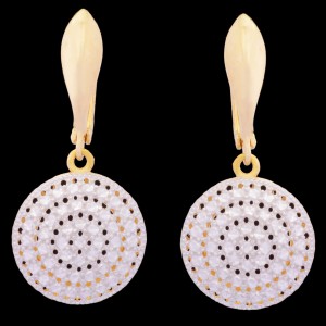 گوشواره طلا 18 عیار زنانه طلای مستجابی مدل گرد تراش آوا کد 2