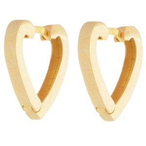 گوشواره طلا 18 عیار زنانه طلای مستجابی مدل قلب کد 6701