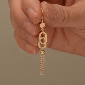 گوشواره طلا 18 عیار زنانه طلای مستجابی کد 05