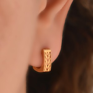 گوشواره طلا 18 عیار زنانه طلای مستجابی مدل گندمی کد 10