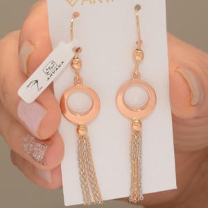 گوشواره طلا 18 عیار زنانه طلای مستجابی مدل آریانا کد 02