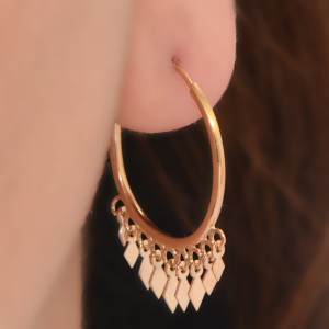 گوشواره طلا 18 عیار زنانه طلای مستجابی کد 85