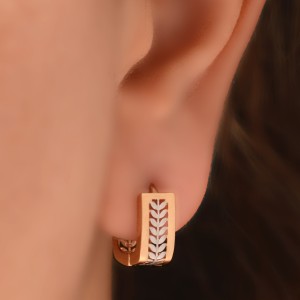 گوشواره طلا 18 عیار زنانه طلای مستجابی مدل گندم کد 09