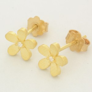 گوشواره طلا 18 عیار زنانه طلای مستجابی مدل گل کد 167085