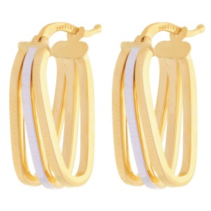 گوشواره طلا 18 عیار زنانه طلای مستجابی مدل حلقه ای کد 12