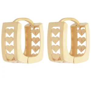 گوشواره طلا 18 عیار زنانه طلای مستجابی مدل کلیپسی قلب کد 011