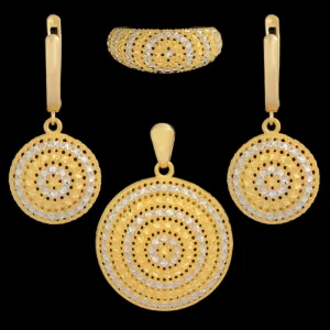 نیم ست طلا 18 عیار زنانه طلای مستجابی کد 67150