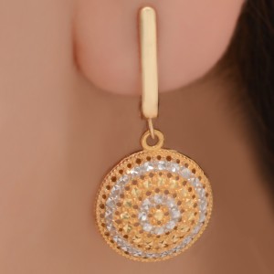 نیم ست طلا 18 عیار زنانه طلای مستجابی کد 67150