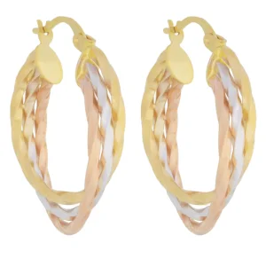 گوشواره طلا 18 عیار زنانه طلای مستجابی مدل حلقه ای کد 09