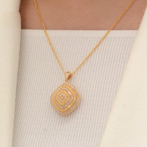 نیم ست طلا 18 عیار زنانه طلای مستجابی مدل آوا تراش کد 675
