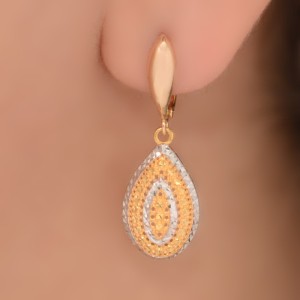 نیم ست طلا 18 عیار زنانه طلای مستجابی مدل آوا اشکی کد 01