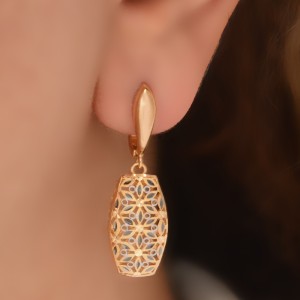 نیم ست طلا 18 عیار زنانه طلای مستجابی مدل آوا کد 672