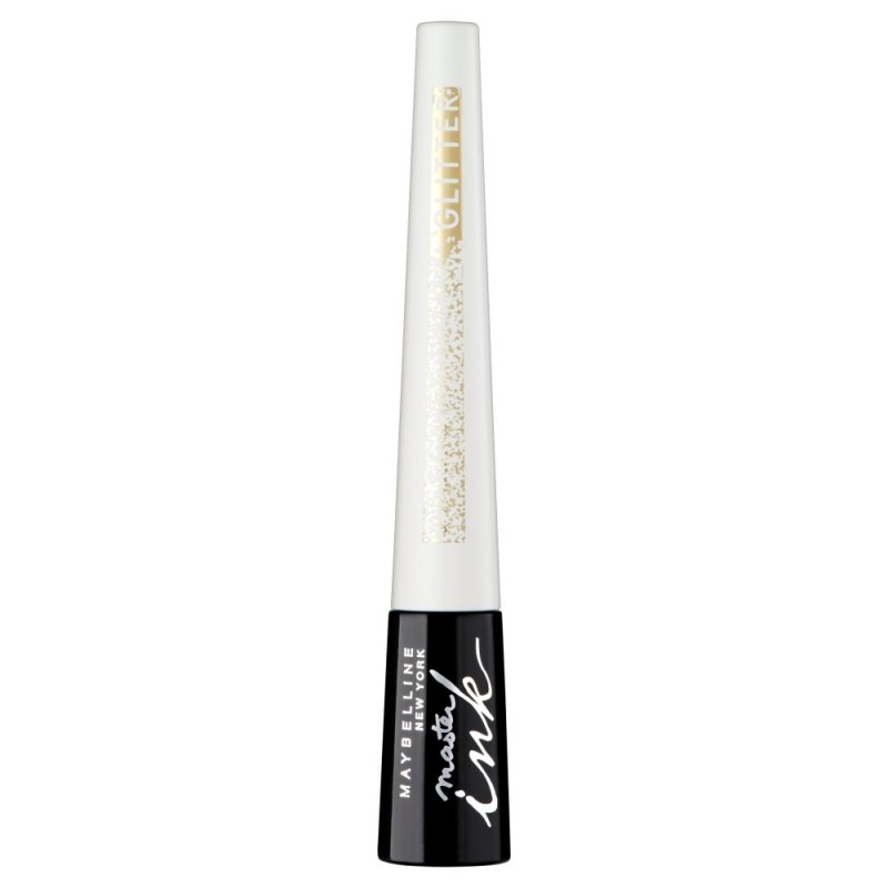 خط چشم مشکی طلایی میبیلین مدل BLACK GOLD GLITTER