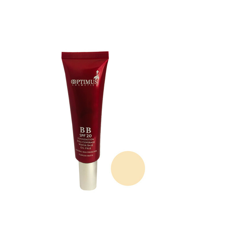 کرم پودر BB cream اپتیموس  B301 مدل  SPF 20 پایه آب بدون چربی حجم 55 میلی لیتر