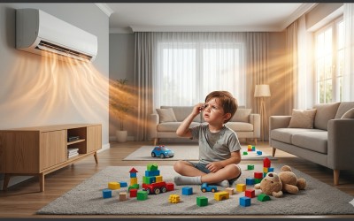 چرا کولر گازی باد گرم می‌زند؟ ۱۰ علت اصلی و راهکار خانگی