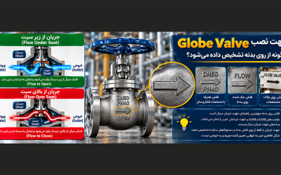 جهت نصب Globe Valve چگونه از روی بدنه تشخیص داده می‌شود؟
