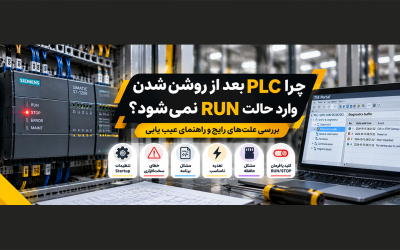 چرا PLC بعد از روشن‌شدن وارد حالت RUN نمی‌شود؟