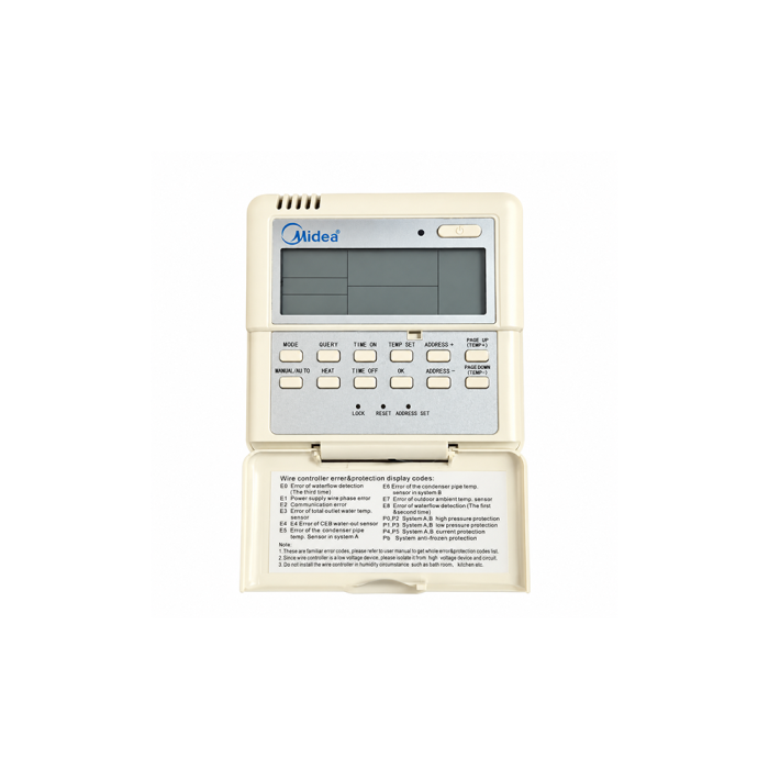 کنترلر سیمی چیلر مدیا Midea KJR-08B/BE(A)-Q1 با نمایشگر LCD