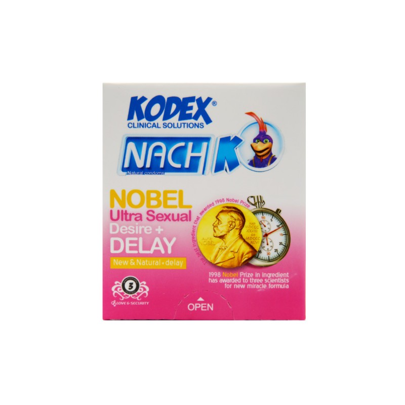 کاندوم تحریک‌کننده و تاخیری 3 عددی کدکس (مدل Nobel Ultra Sexual)