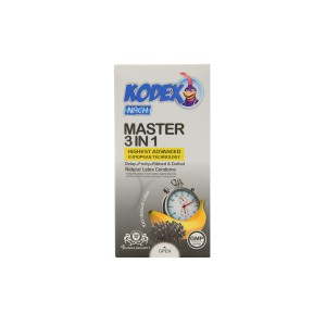 کاندوم تاخیری و خاردار ناچ کدکس مدل Master 3 In 1 بسته 3 عددی
