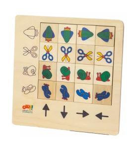 پازل هوش چوبی 16 قطعه (جهت ها)