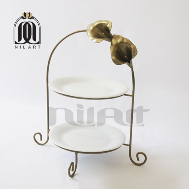 شیرینی خوری گل شیپوری بشقاب چینی