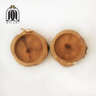 یک جفت کاسه چوبی