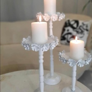 ست شمعدان دور گلدار