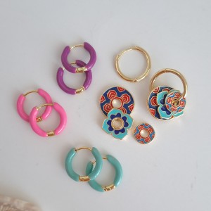 گوشواره حلقه‌ای استیل زنانه