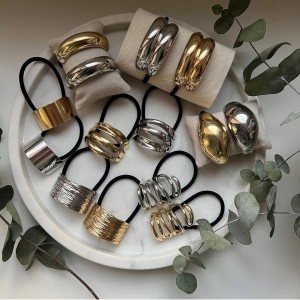 کش موی دوقلوی نقره ای دخترانه