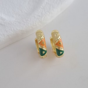 گوشواره سبز و نارنجی