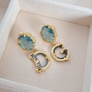 گوشواره نگین آبی دلچه گابانا (مستر)*
