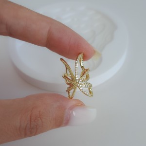 گوشواره ایرکاف پروانه طرح طلا (هر جفت)