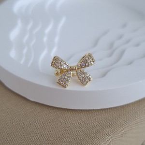 گوشواره ایرکاف پاپیون تمام نگین (هر عدد)