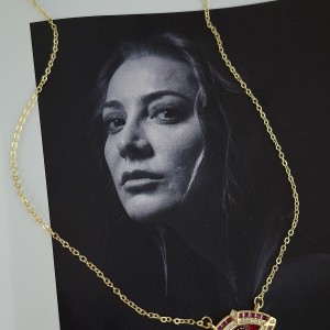 گردنبند چشم نظر میناکاری قرمز*
