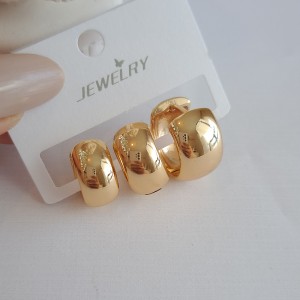 گوشواره حلقه پهن ساده (پک 3تایی)