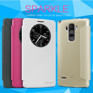 LG G4 Stylus G Stylo NEW LEATHER CASE- Sparkle Leather Cas