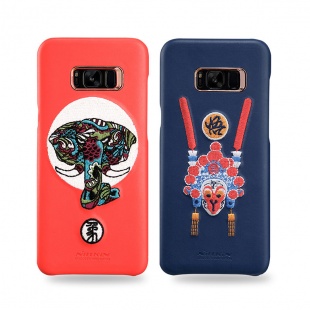 قاب محافظ طرح دار چرمی نیلکین Nillkin Brocade case For Samsung S8 Plus