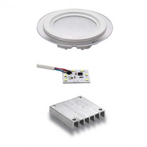 پنل بک لایت 7w دور شیشه ای پارس سینا