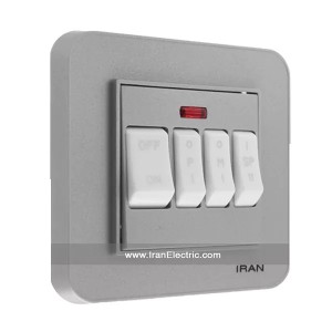 کلید کولر ارس رنگی نقره ای ایران الکتریک