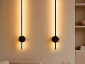 چراغ دیواری80cm نور به داخل شمشیری/مشکی