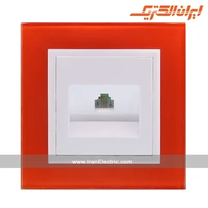 سوکت تلفن برلیان کریستال نارنجی ایران الکتریک