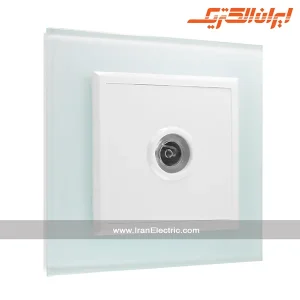 پریز آنتن TV برلیان کریستال سفید ایران الکتریک