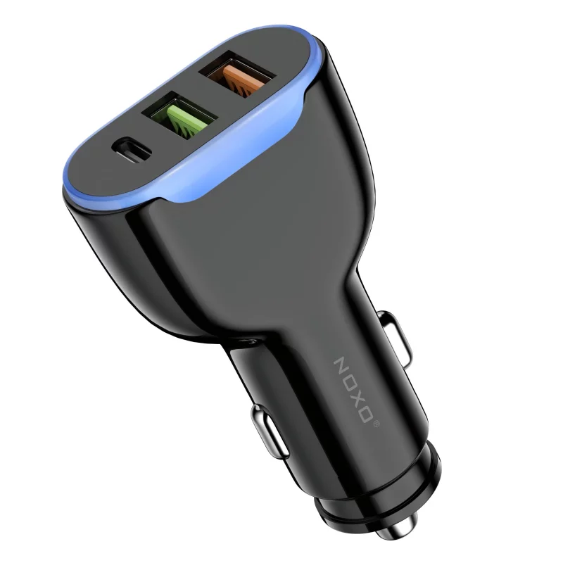 شارژر فندکی نوکسو  CCN-2 | شارژر خودرو 30 وات با QC3.0 و 2 پورت USB هوشمند