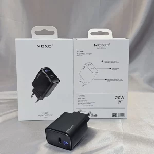 کلگی شارژر نوکسو CHN-5 | 20 وات با فناوری PD، نمایشگر دیجیتال هوشمند، شارژ سریع USB-C، مناسب آیفون و اندروید با دوشاخه EU
