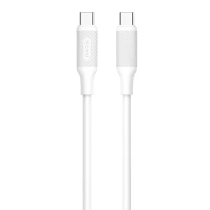قیمت و خریدکابل تبدیل 60 وات Type-C به Type-C نوکسو مدل CN-1 طول 1متر- سفید