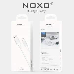 قیمت و خرید کابل تبدیل USB-A به Type-C نوکسو مدل CN-1 طول 1متر شارژ سریع 2.4 آمپر- سفید